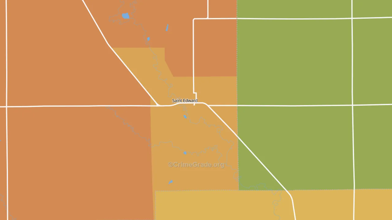 St. Edward, NE Map of Drug-Related Crime Rates