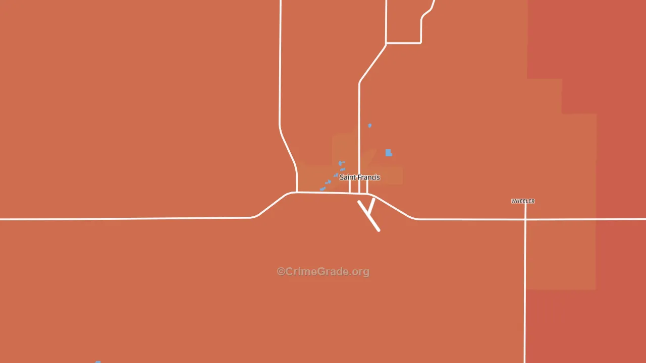 St. Francis, KS Map of Drug-Related Crime Rates