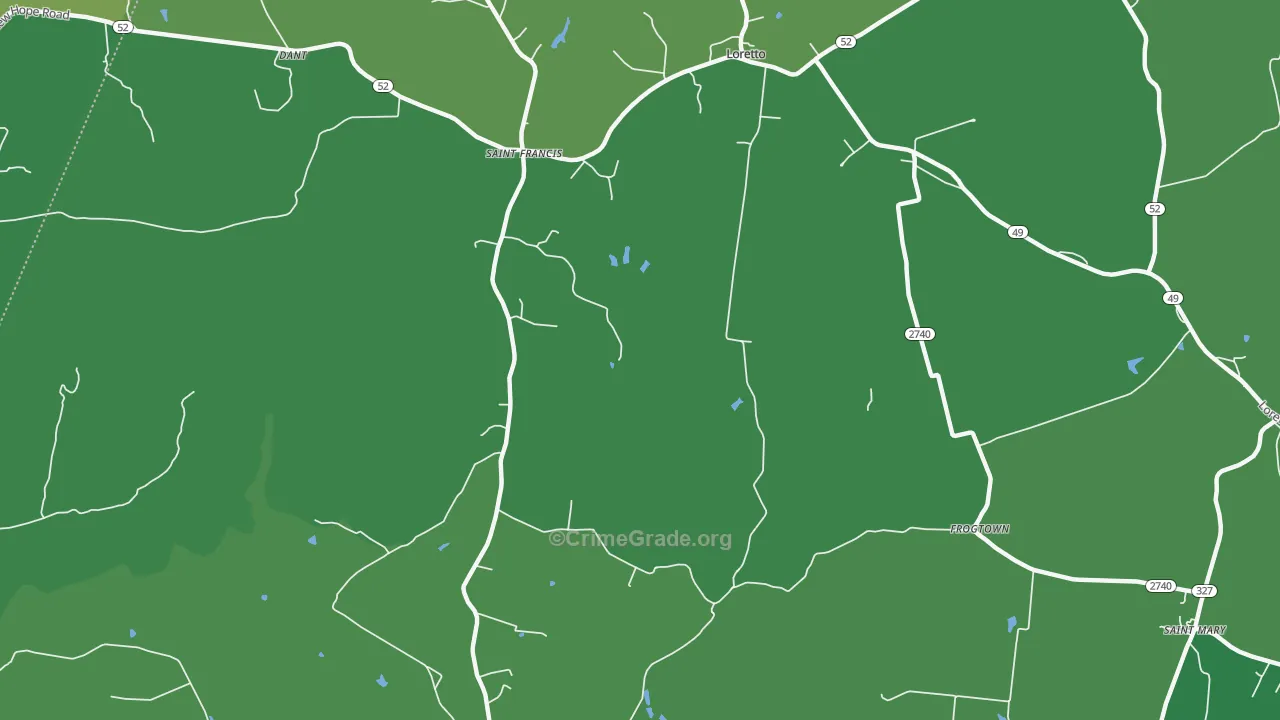 St. Francis, KY Map of Drug-Related Crime Rates