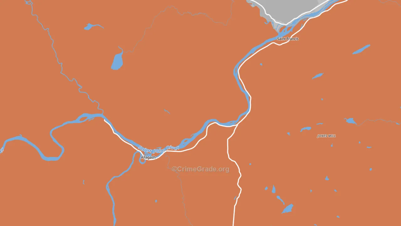 St. Francis, ME Map of Drug-Related Crime Rates