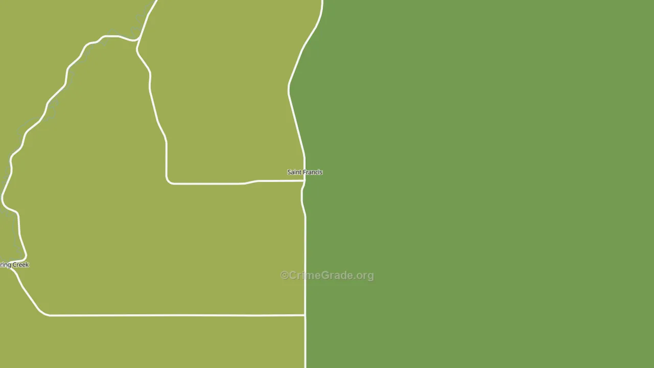 St. Francis, SD Map of Drug-Related Crime Rates