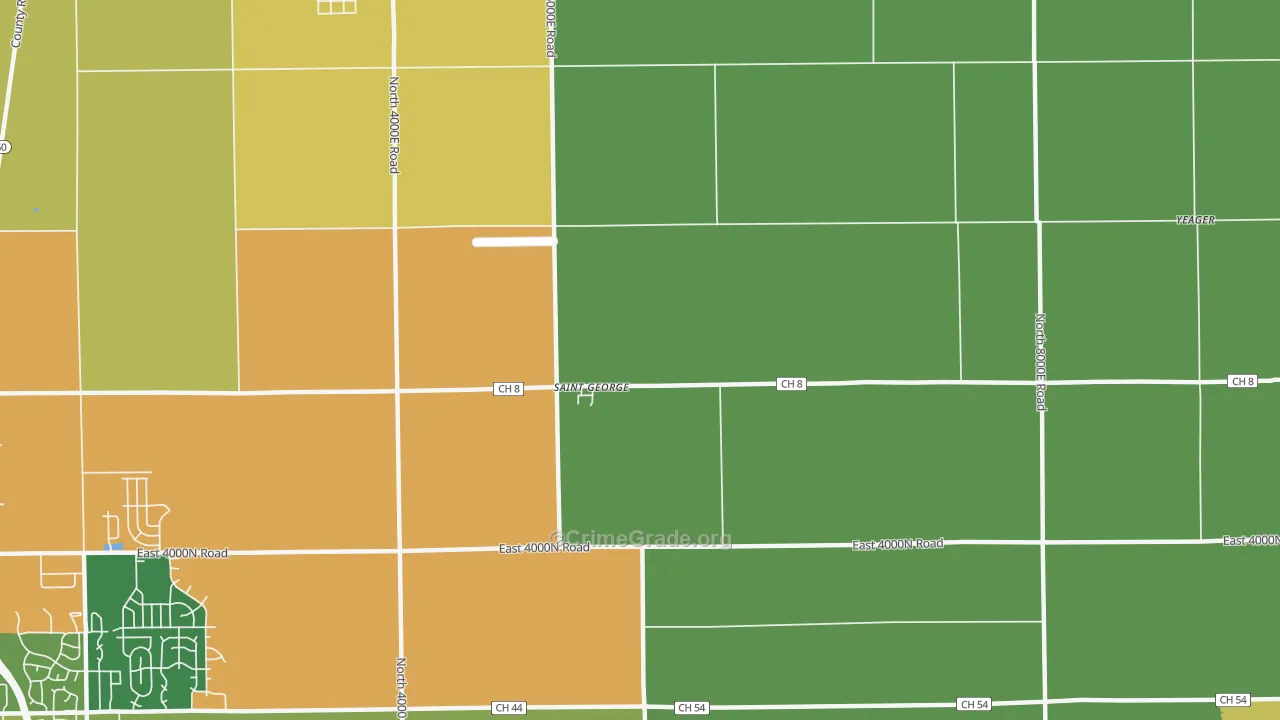 St. George, IL Map of Drug-Related Crime Rates