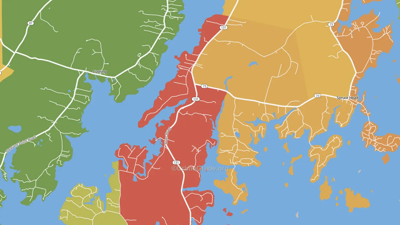 St. George, ME Map of Drug-Related Crime Rates