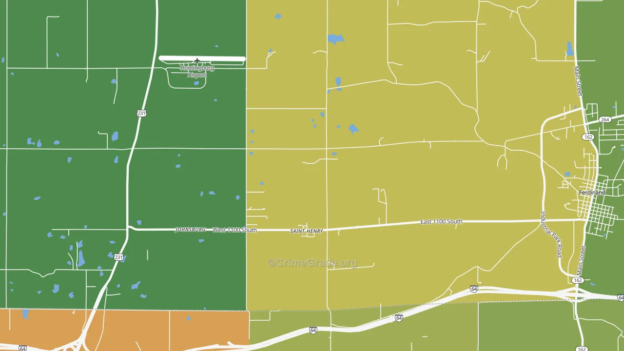 St. Henry, IN Map of Drug-Related Crime Rates