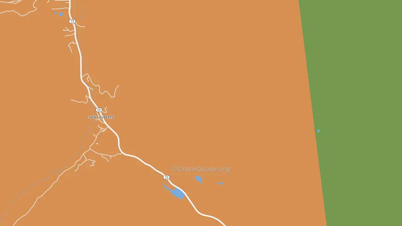 St. Huberts, NY Map of Drug-Related Crime Rates