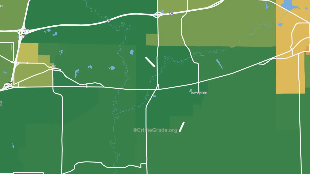 St. Jacob, IL Map of Drug-Related Crime Rates