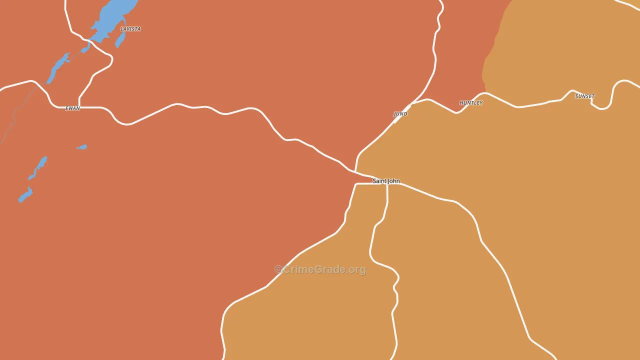 St. John, WA Map of Drug-Related Crime Rates