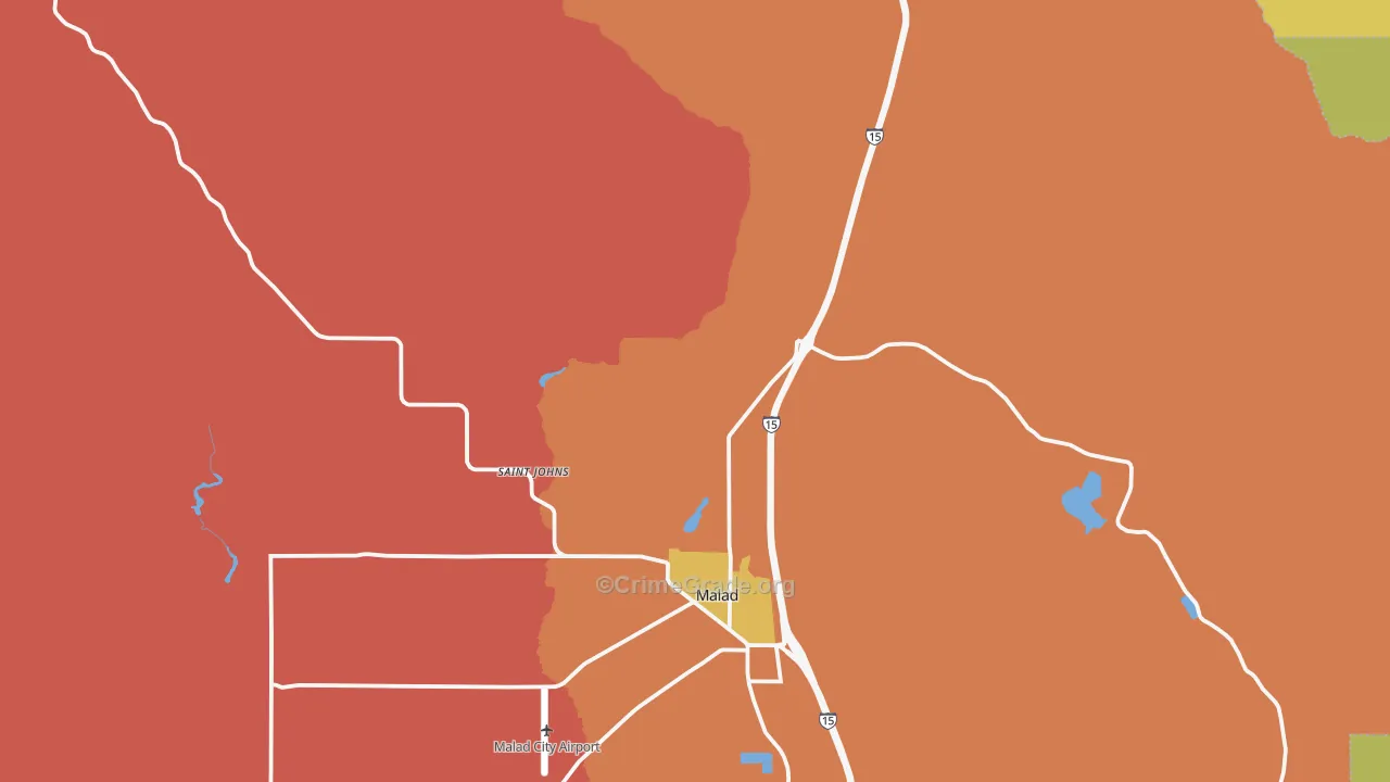 St. Johns, ID Map of Drug-Related Crime Rates