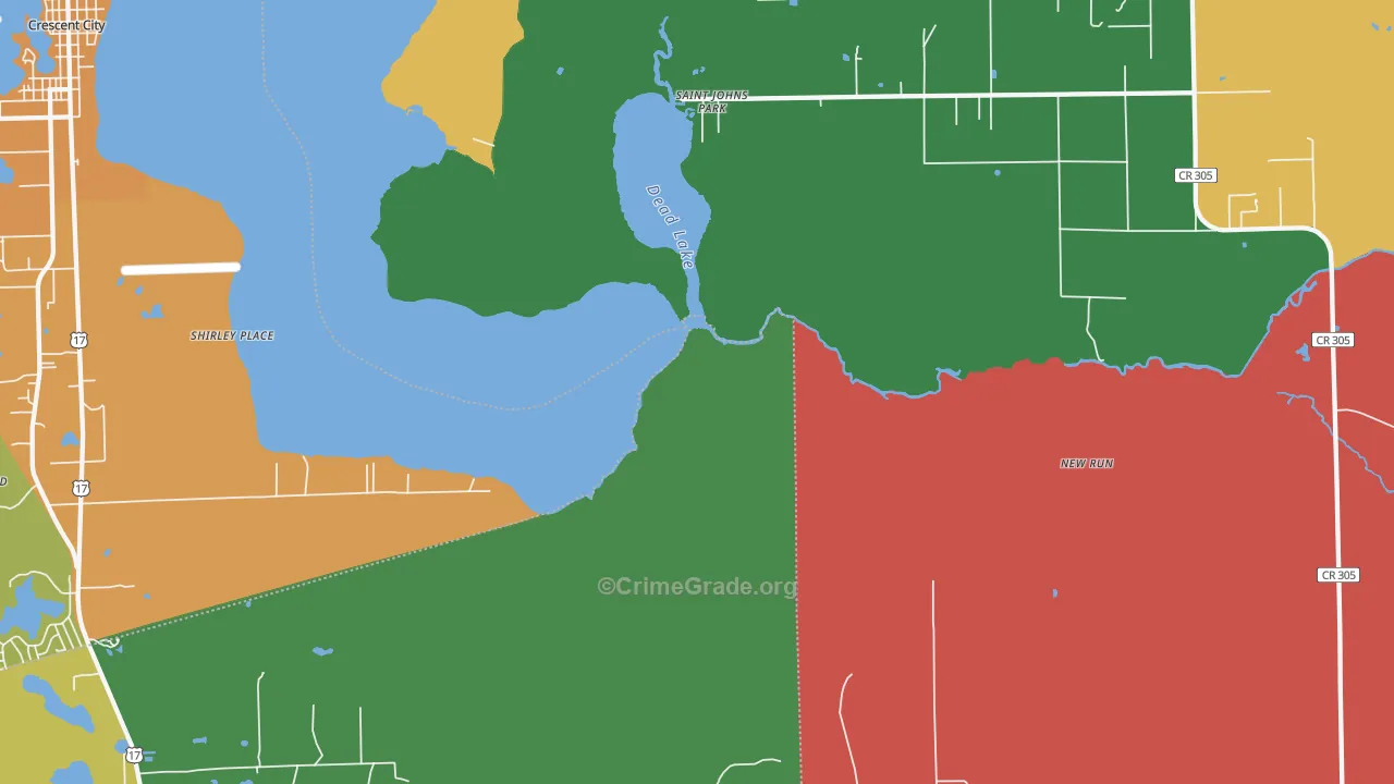 St. Johns Park, FL Map of Drug-Related Crime Rates
