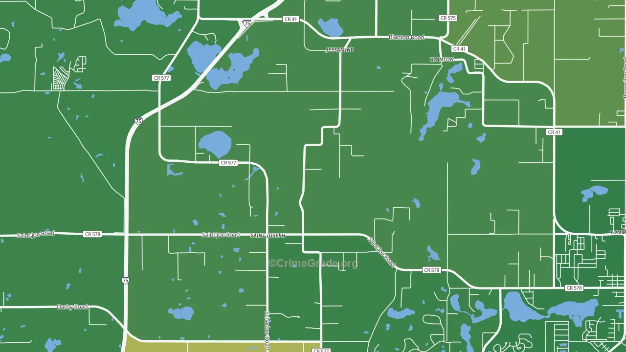 St. Joseph, FL Map of Drug-Related Crime Rates