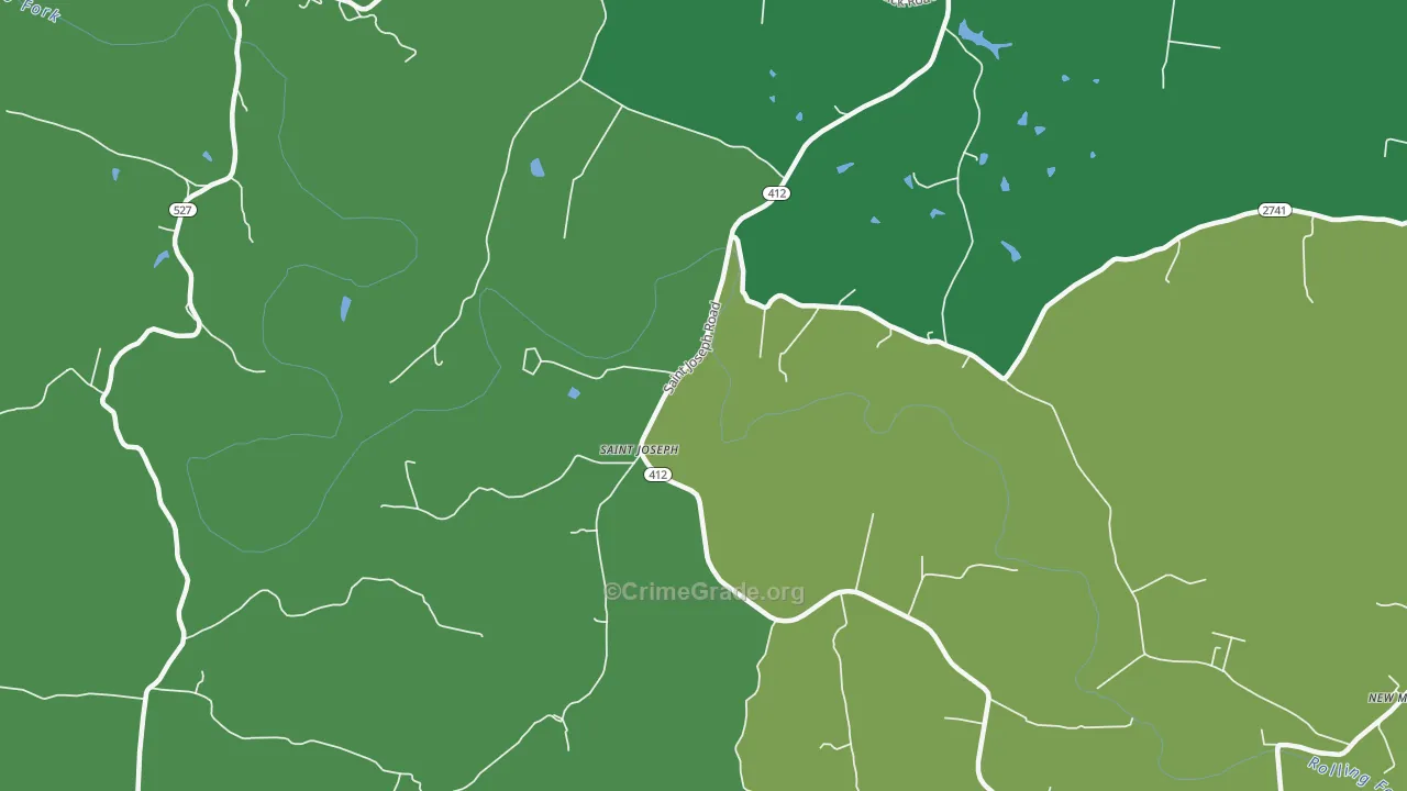 St. Joseph, KY Map of Drug-Related Crime Rates