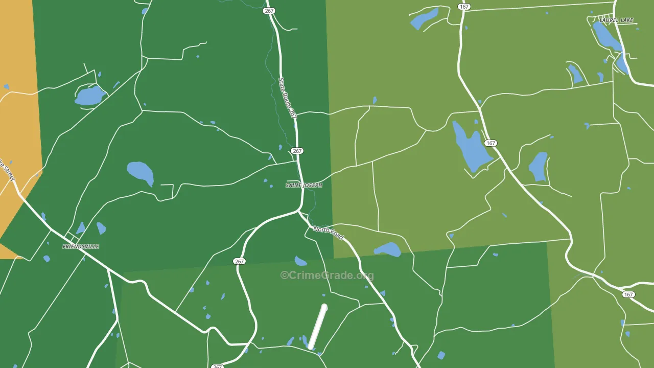 St. Joseph, PA Map of Drug-Related Crime Rates