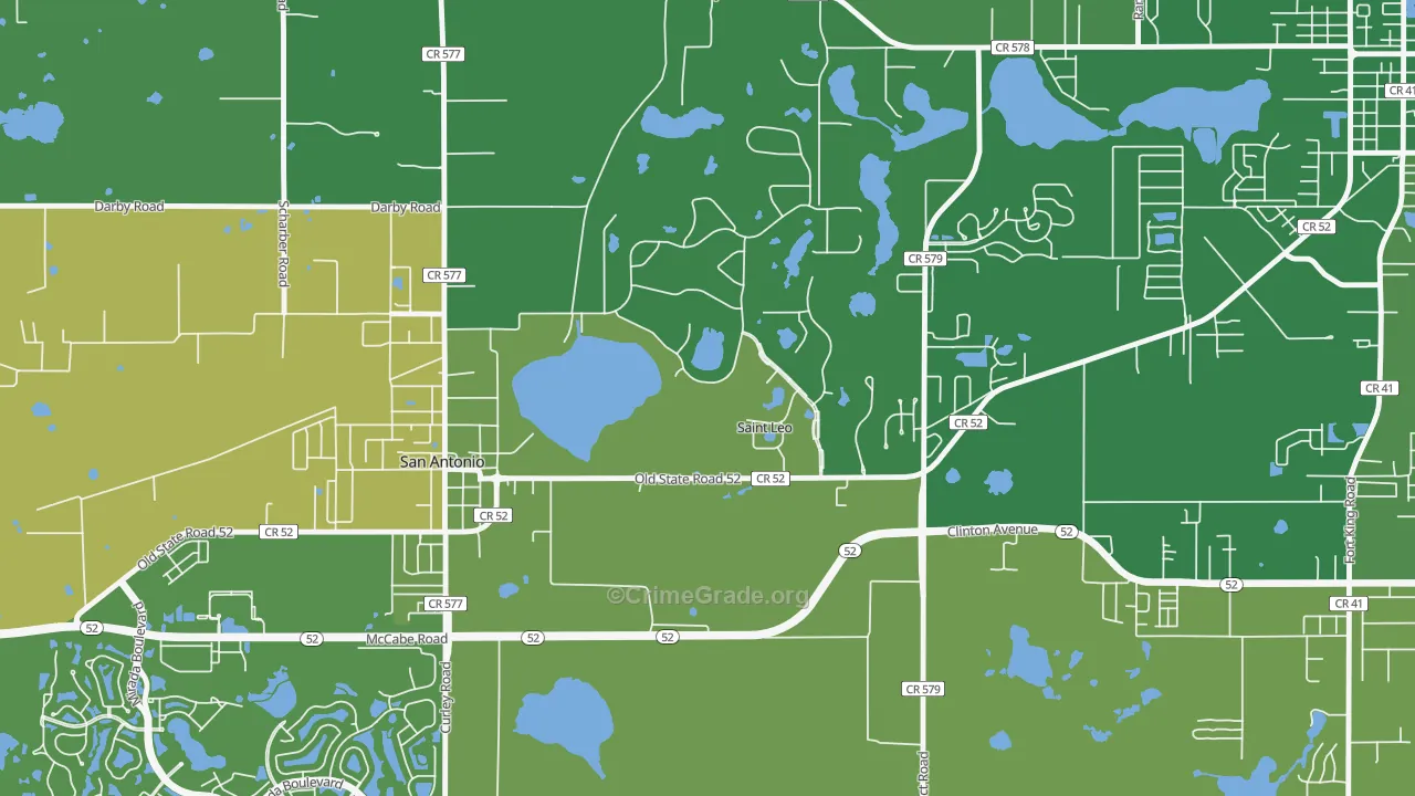 St. Leo, FL Map of Drug-Related Crime Rates