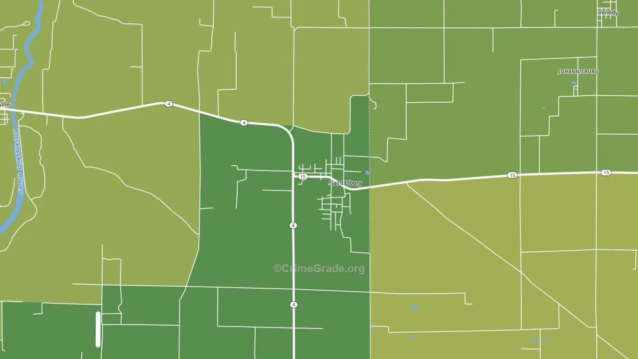 St. Libory, IL Map of Drug-Related Crime Rates