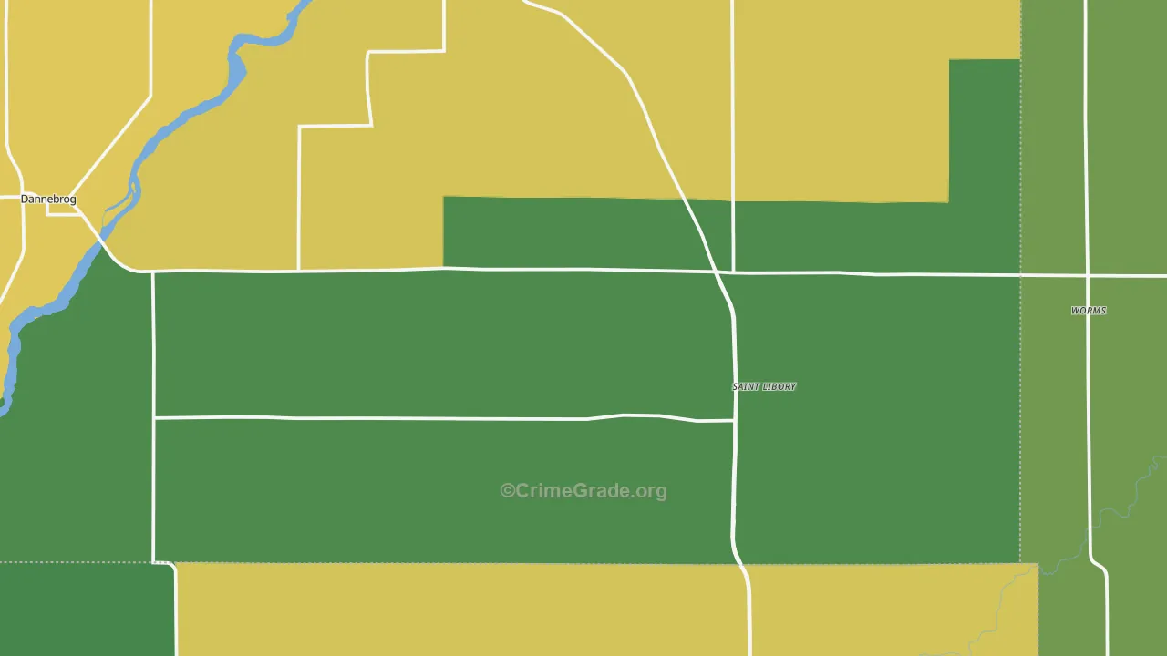 St. Libory, NE Map of Drug-Related Crime Rates