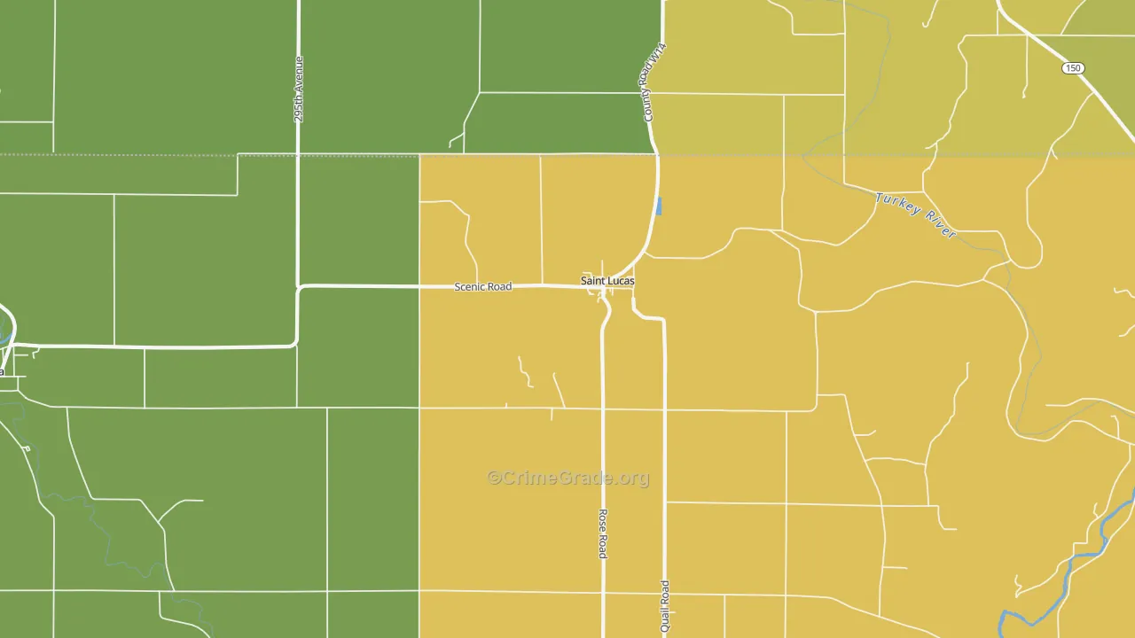 St. Lucas, IA Map of Drug-Related Crime Rates