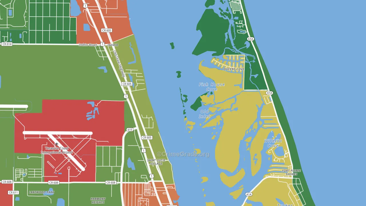 St. Lucie Village, FL Map of Drug-Related Crime Rates