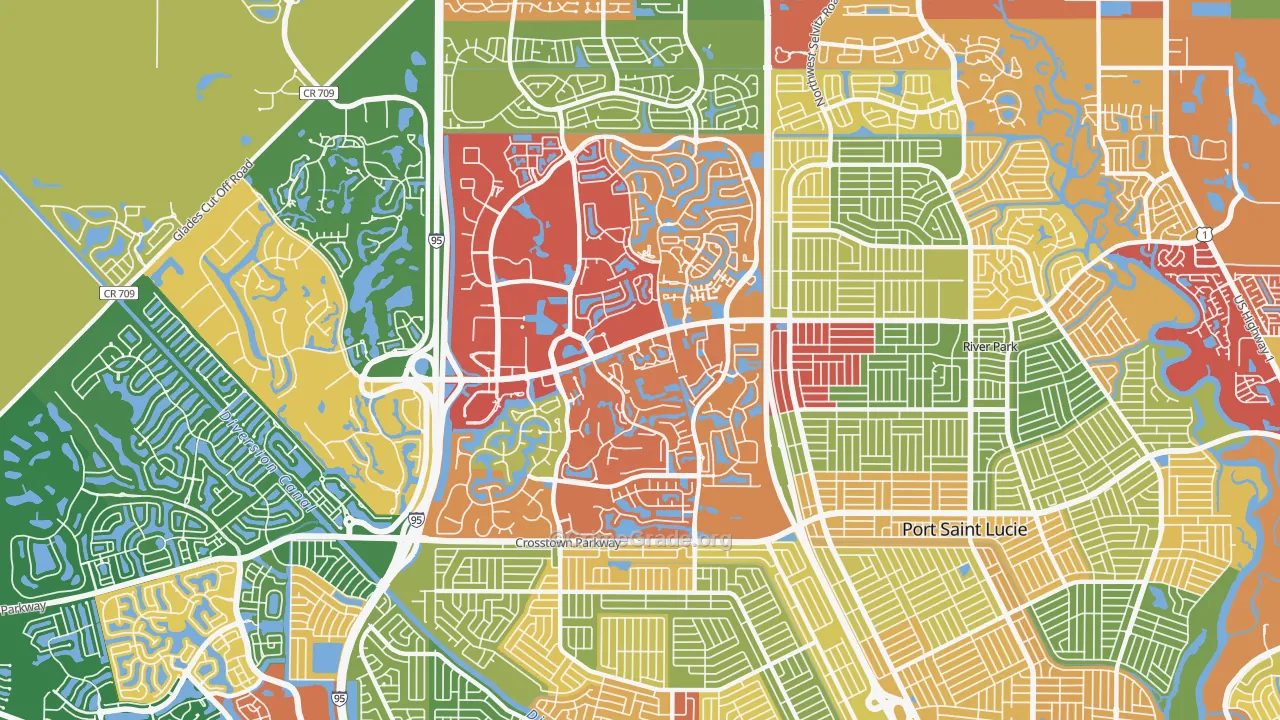 St. Lucie West, Port St. Lucie, FL Map of Drug-Related Crime Rates