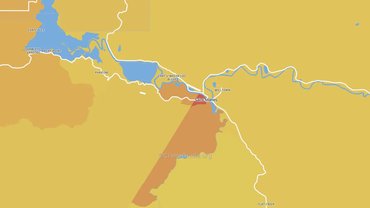 St. Maries, ID Map of Drug-Related Crime Rates