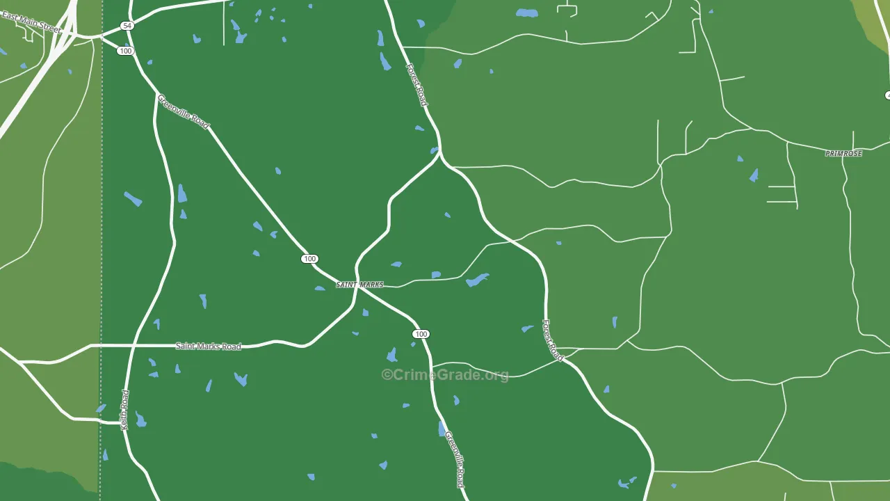 St. Marks, GA Map of Drug-Related Crime Rates