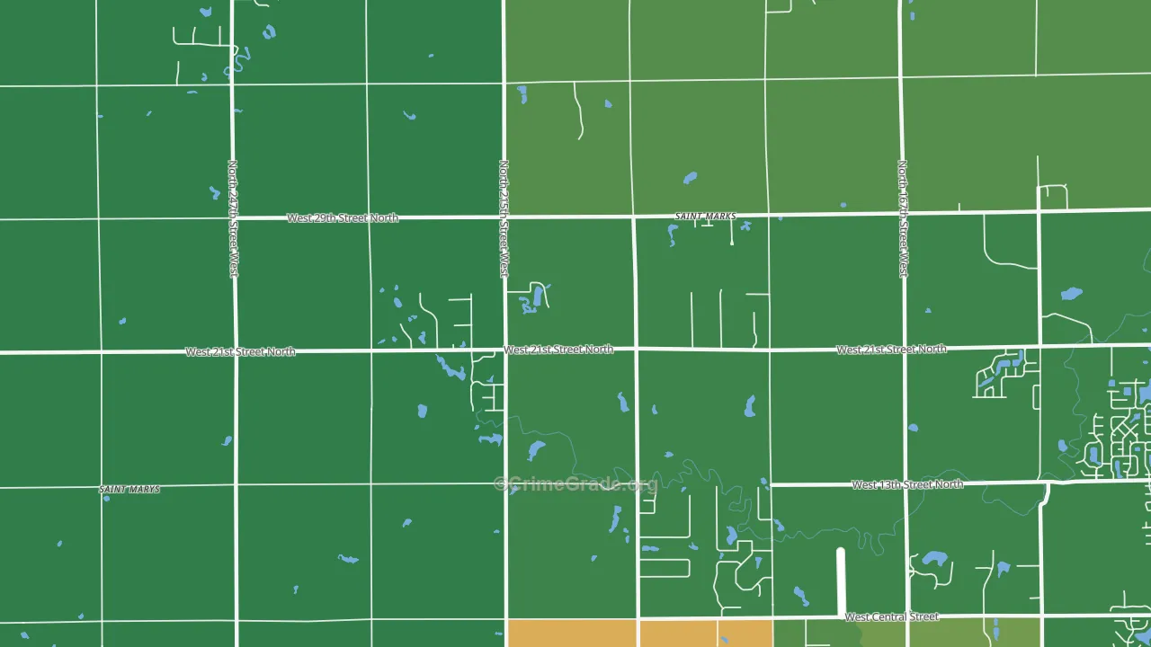 St. Marks, KS Map of Drug-Related Crime Rates