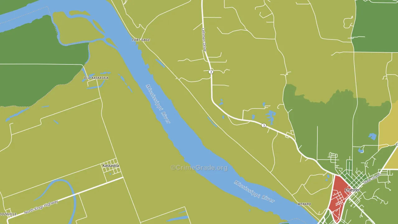 St. Mary, IL Map of Drug-Related Crime Rates