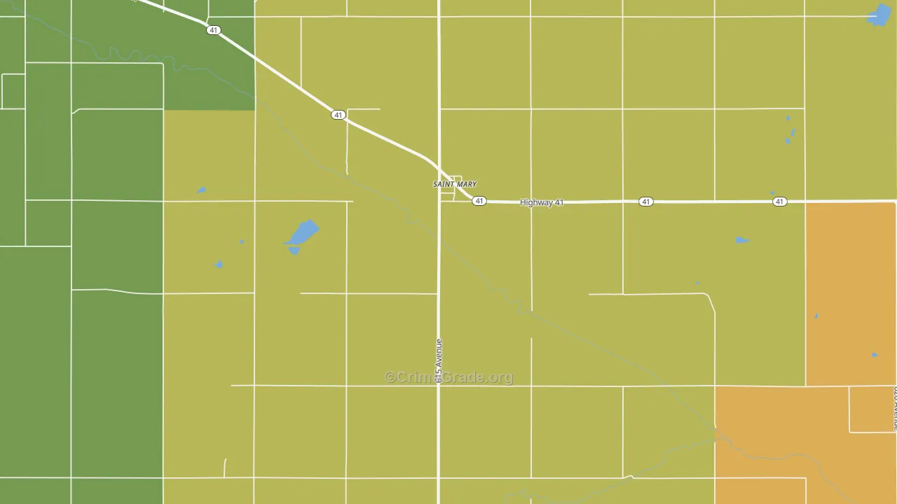 St. Mary, NE Map of Drug-Related Crime Rates