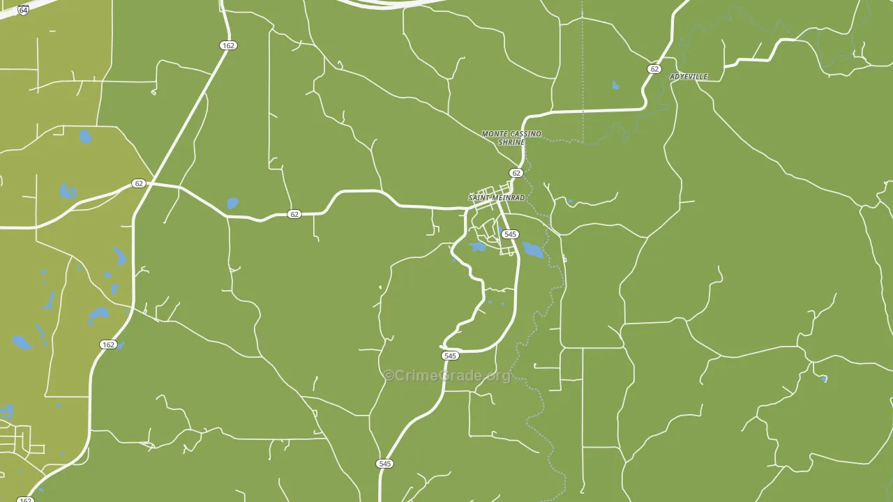 St. Meinrad, IN Map of Drug-Related Crime Rates
