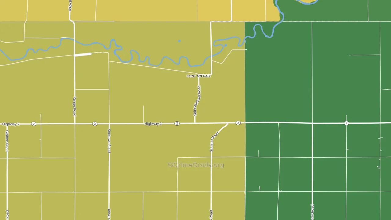 St. Michael, NE Map of Drug-Related Crime Rates