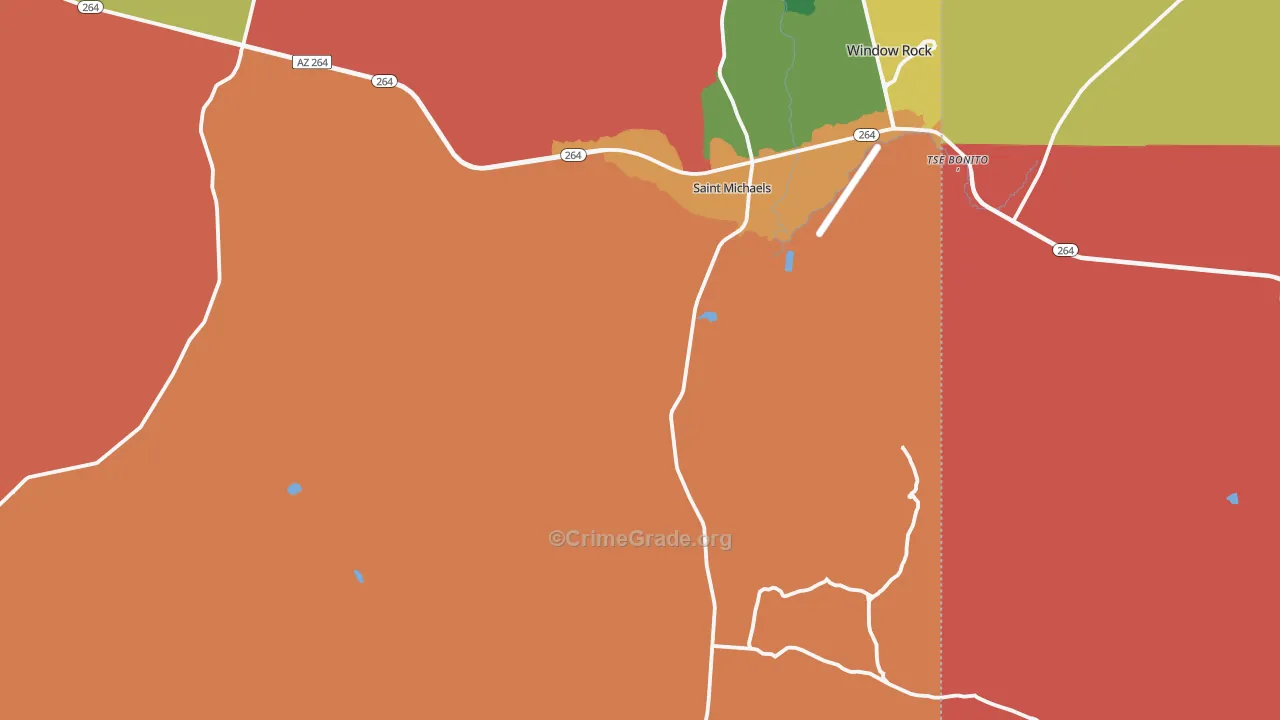 St. Michaels, AZ Map of Drug-Related Crime Rates