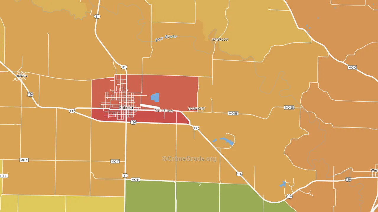 St. Patrick, MO Map of Drug-Related Crime Rates