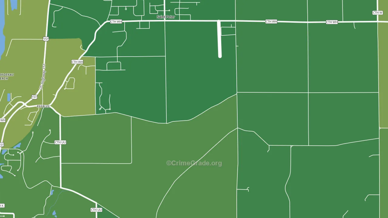 St. Peter, WI Map of Drug-Related Crime Rates