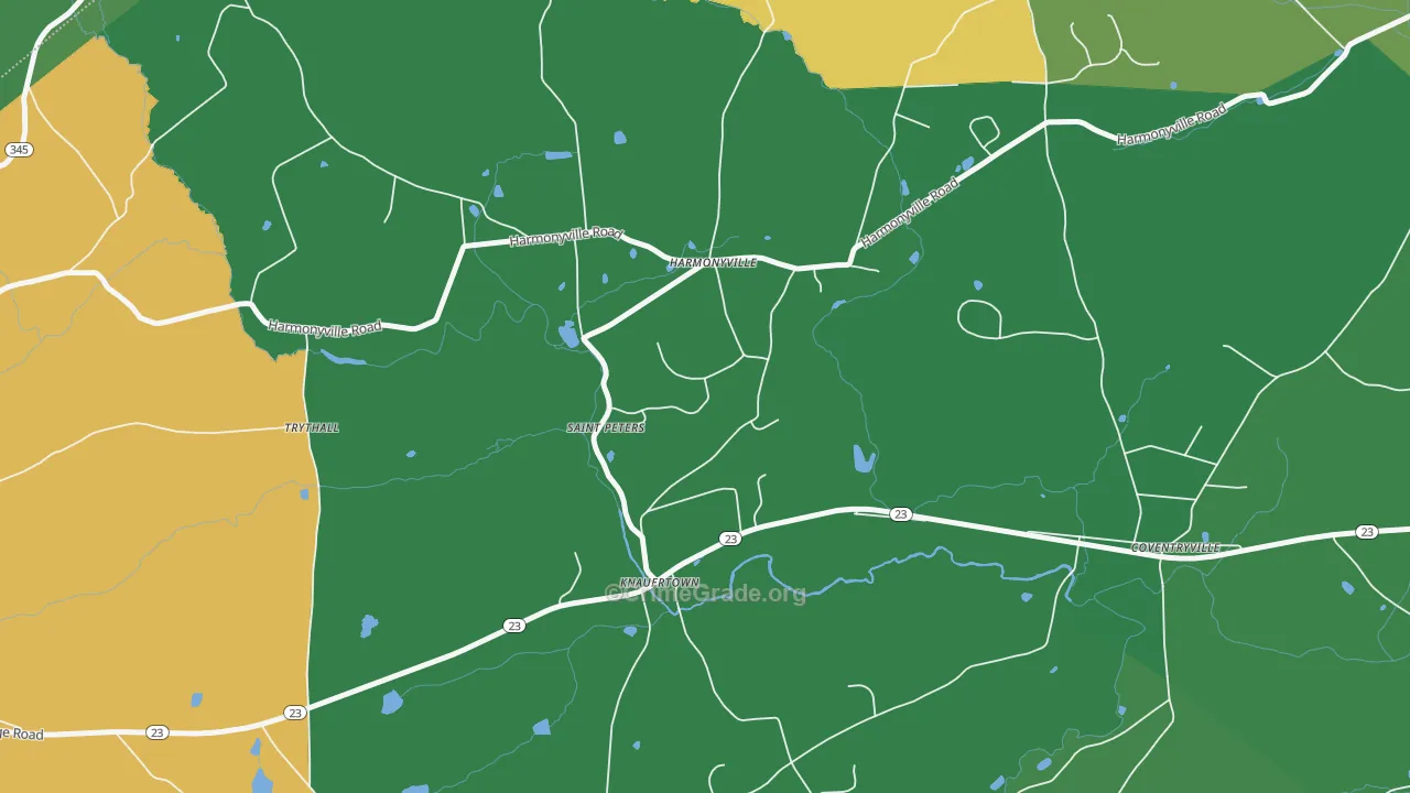 St. Peters, PA Map of Drug-Related Crime Rates