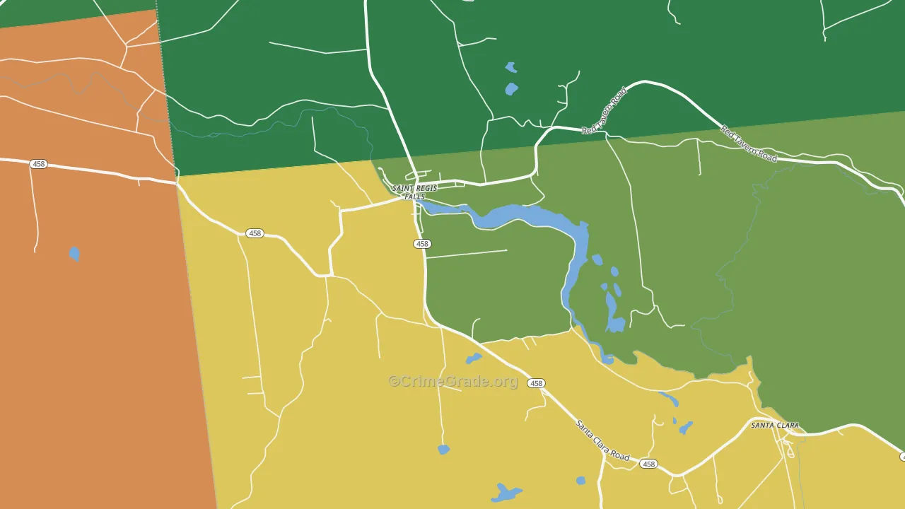 St. Regis Falls, NY Map of Drug-Related Crime Rates