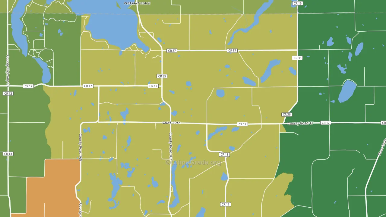 St. Rosa, MN Map of Drug-Related Crime Rates
