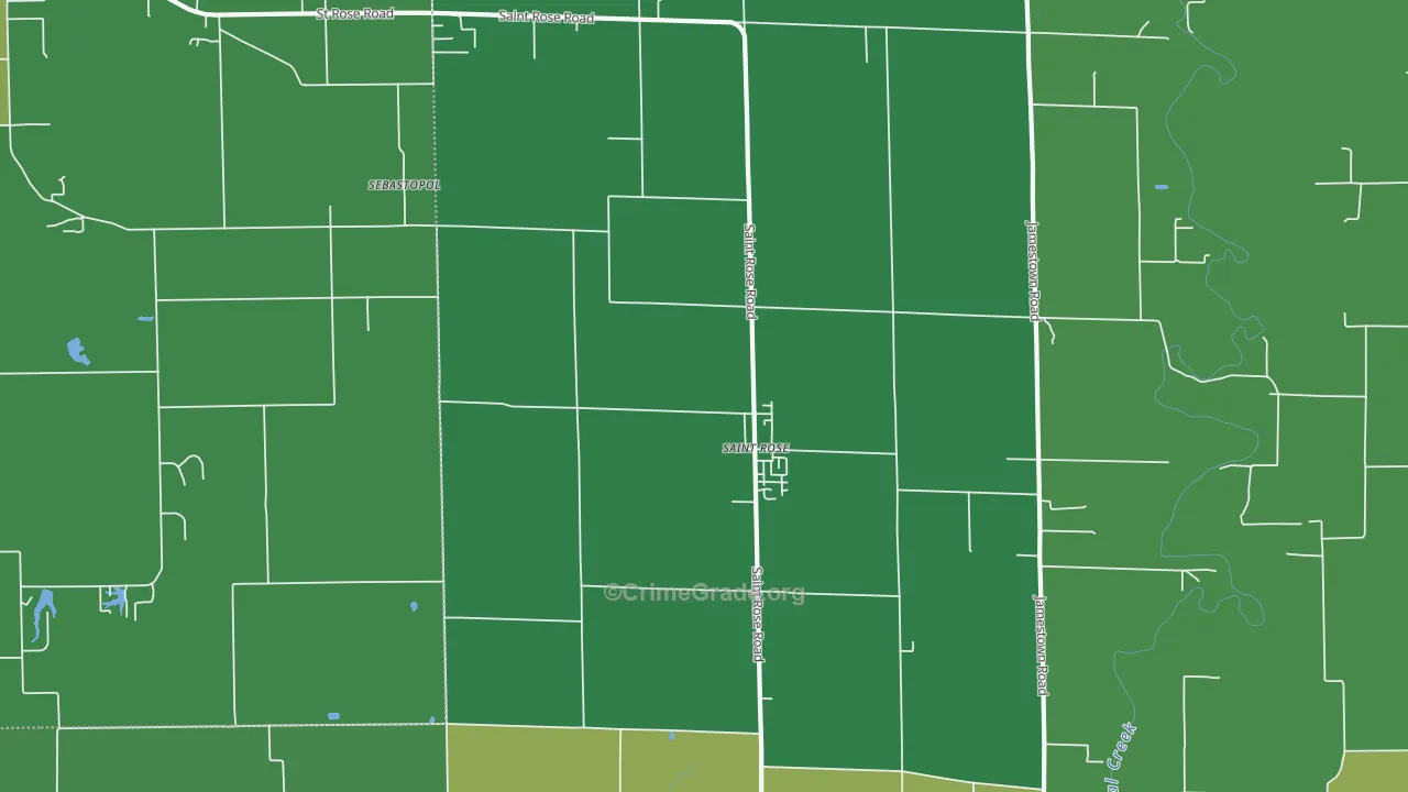 St. Rose, IL Map of Drug-Related Crime Rates