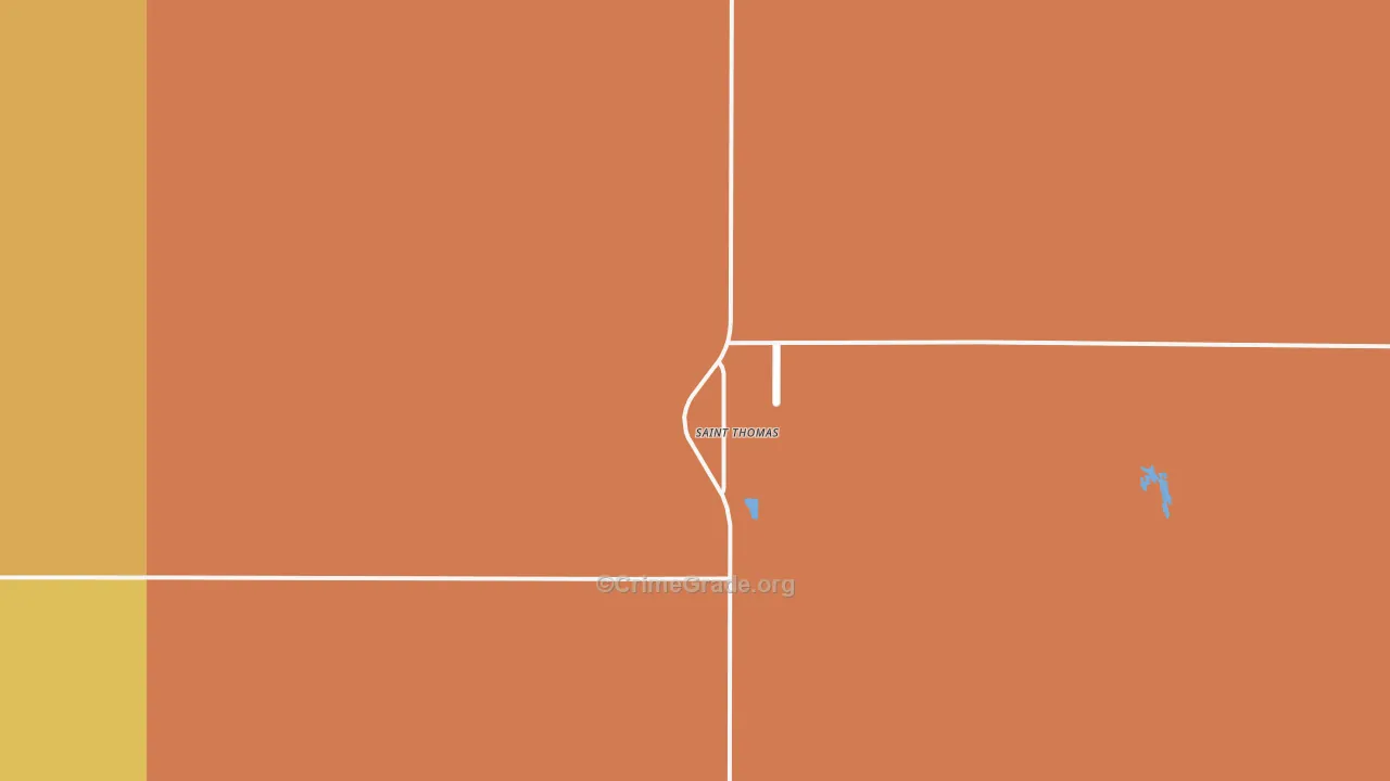 St. Thomas, ND Map of Drug-Related Crime Rates