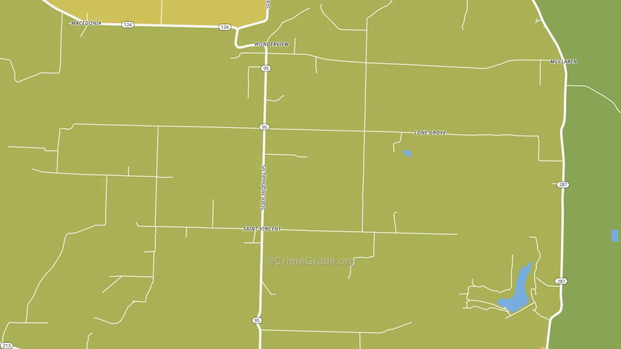 St. Vincent, AR Map of Drug-Related Crime Rates