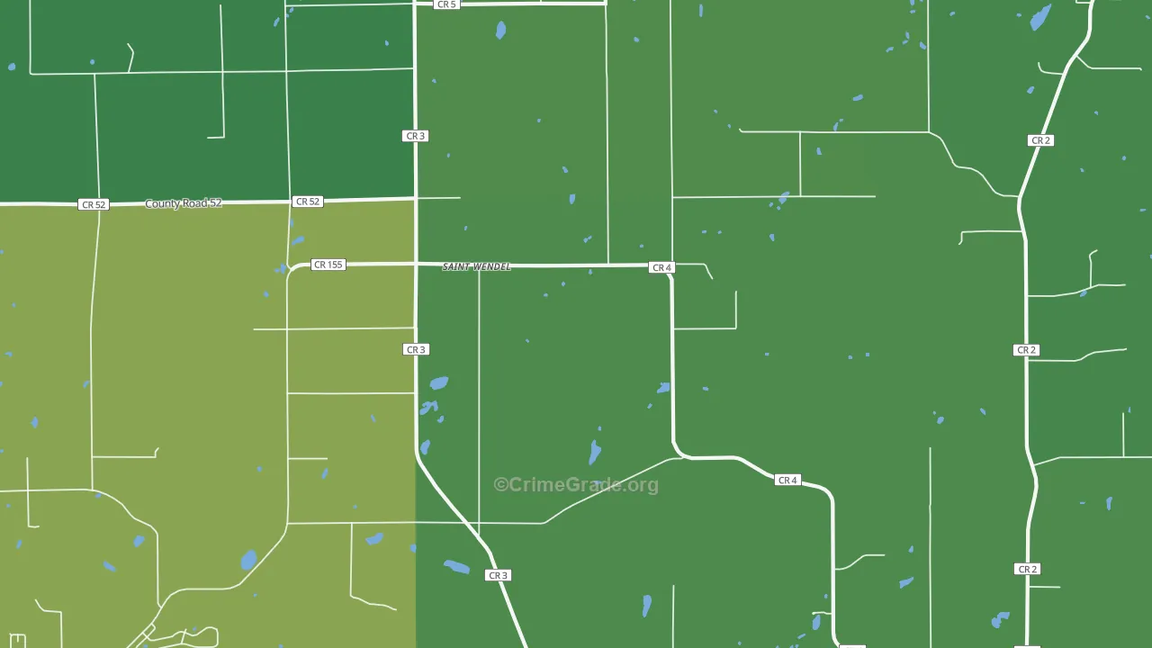 St. Wendel, MN Map of Drug-Related Crime Rates