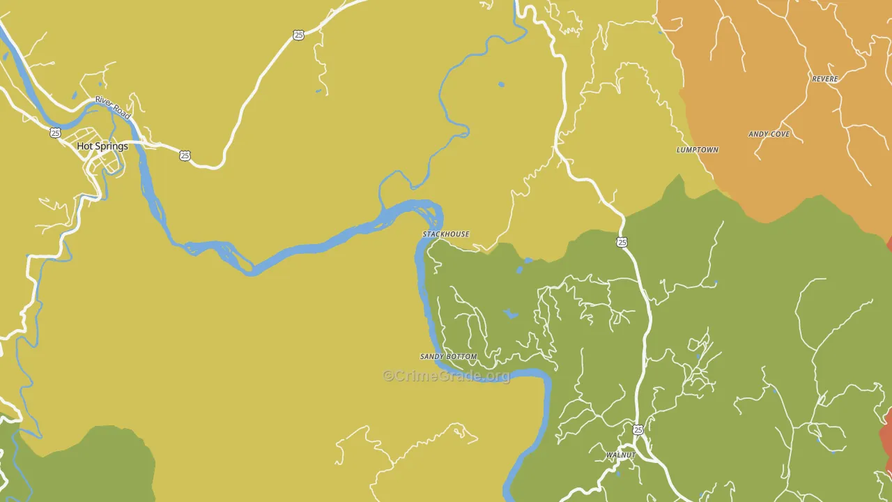 Stackhouse, NC Map of Drug-Related Crime Rates