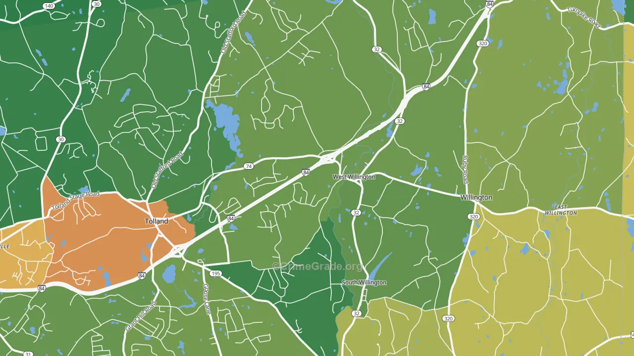 Stafford, CT Map of Drug-Related Crime Rates