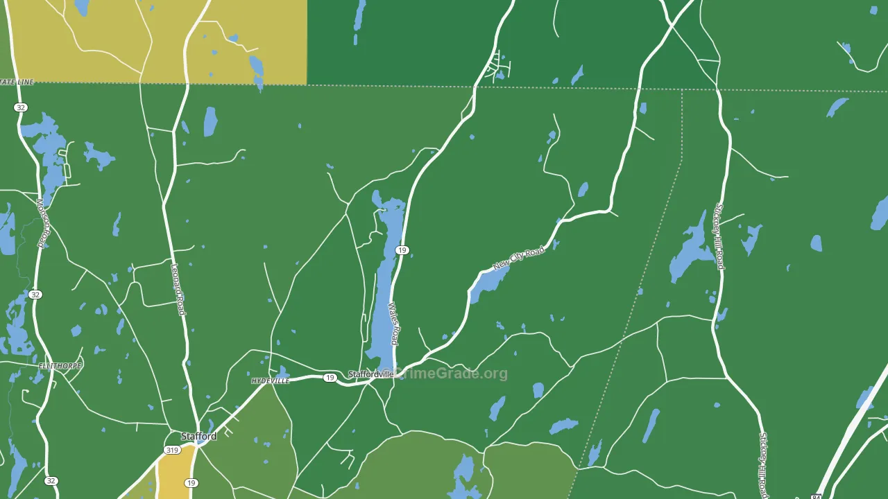 Staffordville, CT Map of Drug-Related Crime Rates