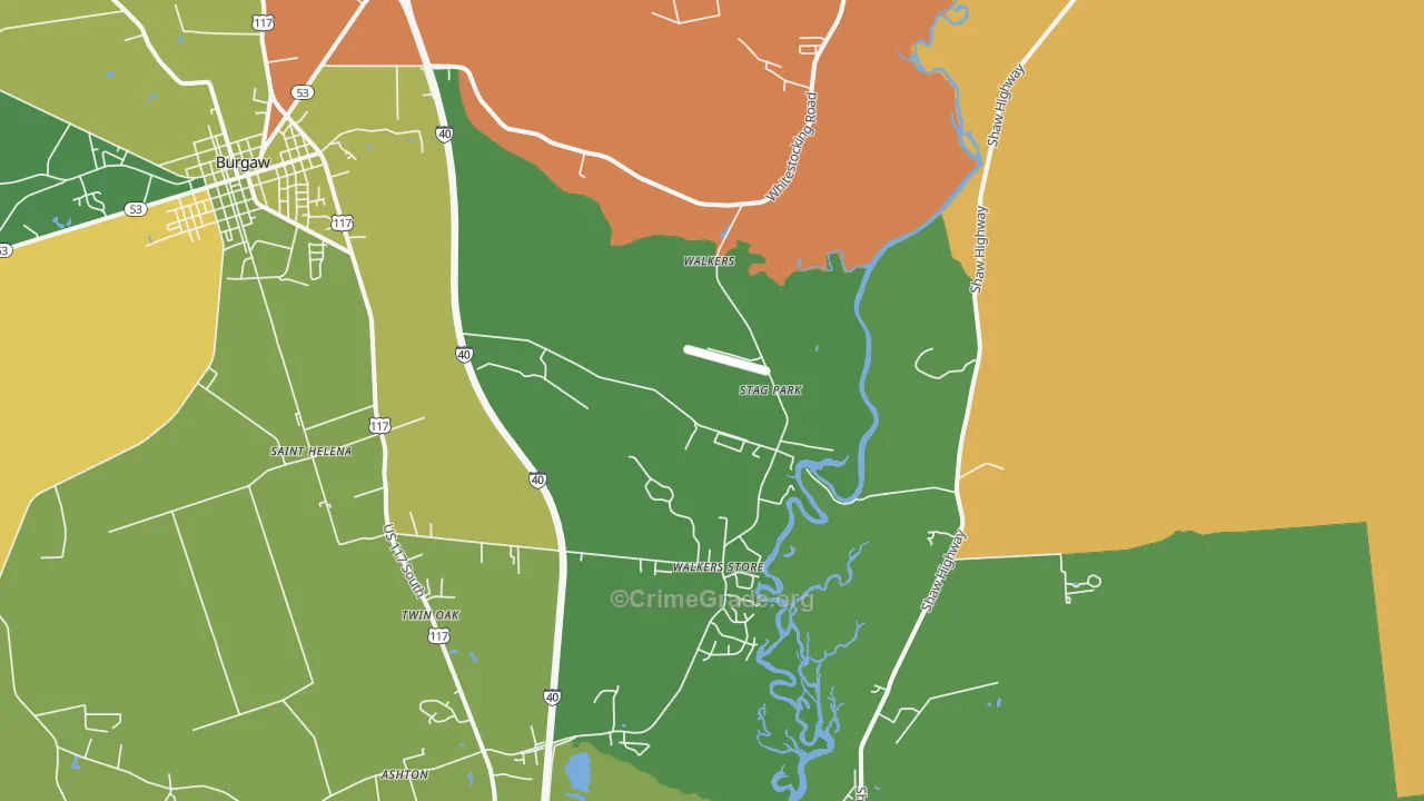 Stag Park, NC Map of Drug-Related Crime Rates