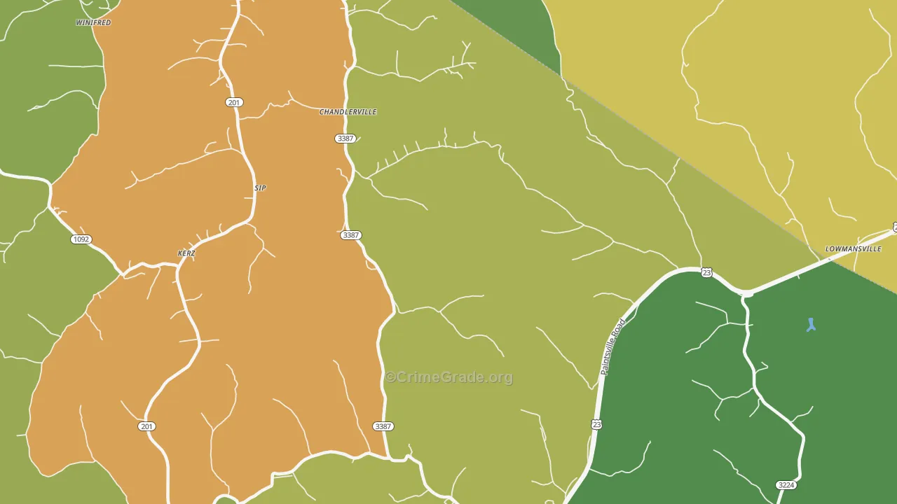 Stambaugh, KY Map of Drug-Related Crime Rates