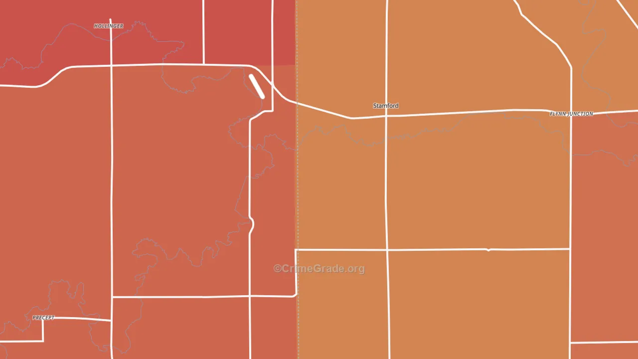 Stamford, NE Map of Drug-Related Crime Rates