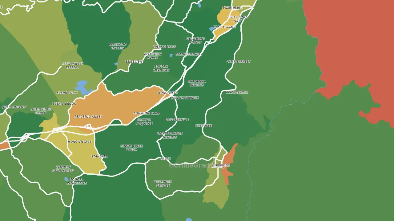 Standard, CA Map of Drug-Related Crime Rates