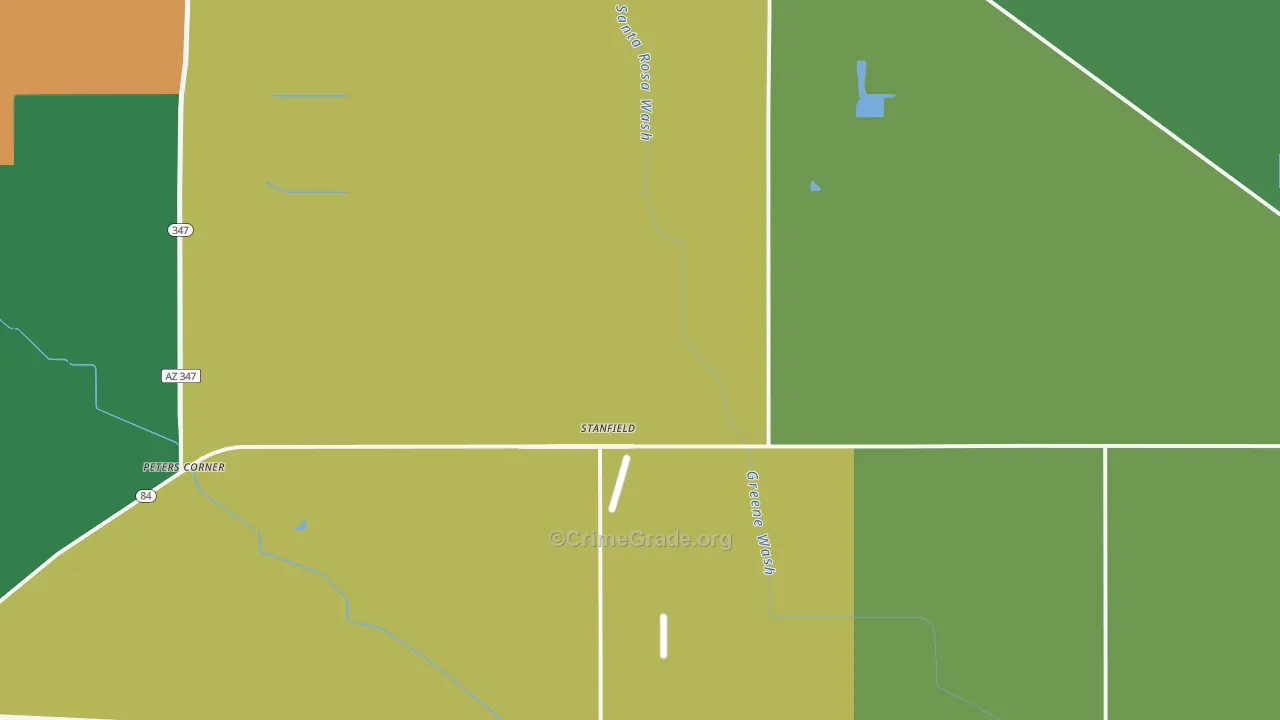 Stanfield, AZ Map of Drug-Related Crime Rates