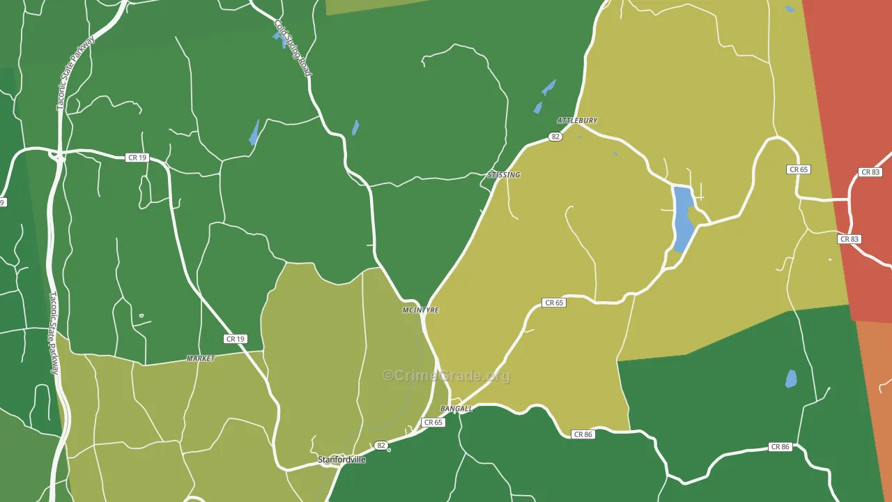 Stanfordville, NY Map of Drug-Related Crime Rates
