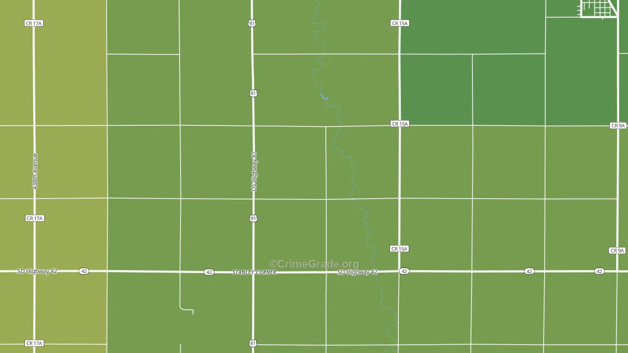 Stanley Corner, SD Map of Drug-Related Crime Rates