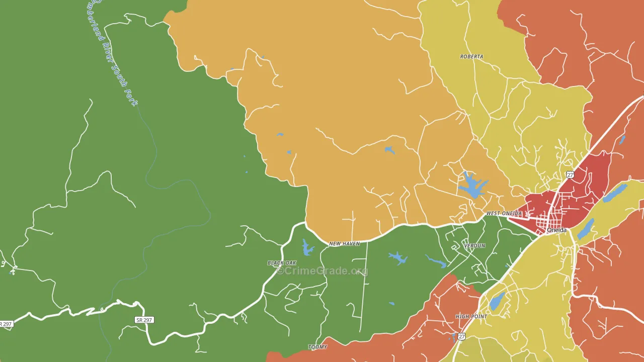 Stanley Junction, TN Map of Drug-Related Crime Rates